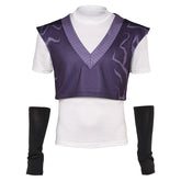 KPop Demon Hunters (2025) Mystery Saja Black Purple Top Set Outfits Cosplay Costume